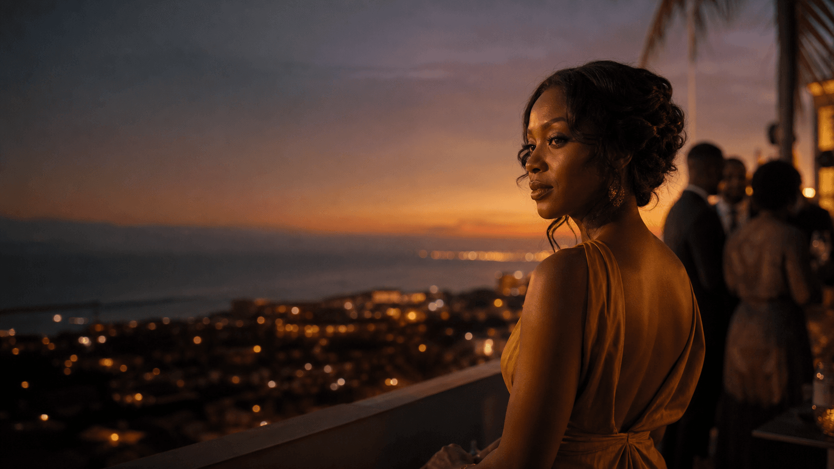 A sunset view over Accra